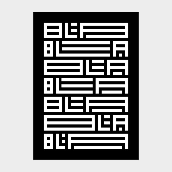 Bla bla bla. vit text