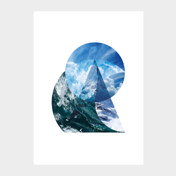 The sky, the sea and the ski.